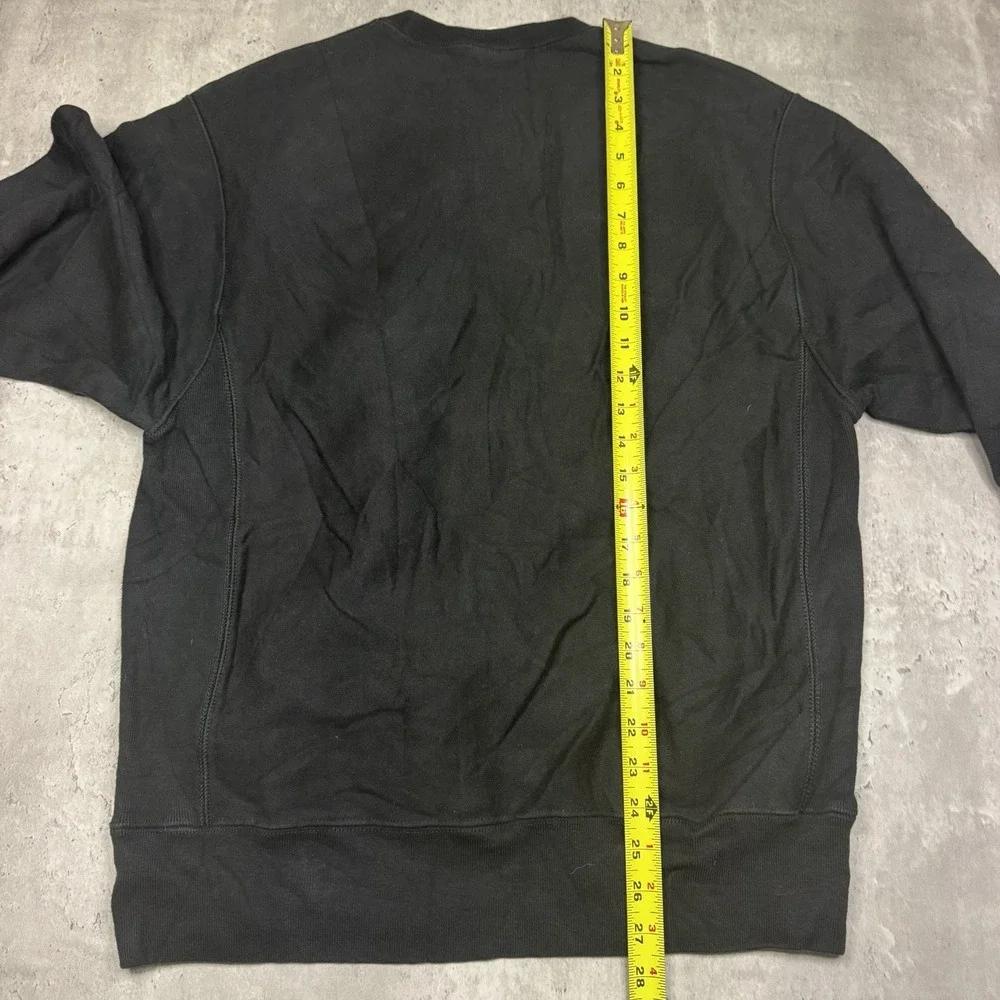Champion Reverse Weave Sweatshirt Mens M Black Crewneck Emotionally Exausted